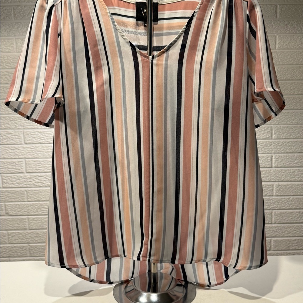 W5 Pink and Black Boxy‎ Blouse Relaxed Fit